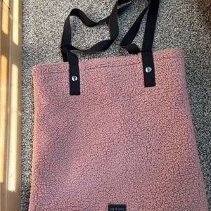 Rag & Bone Pink and Black Sherpa Tote